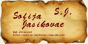 Sofija Jasikovac vizit kartica